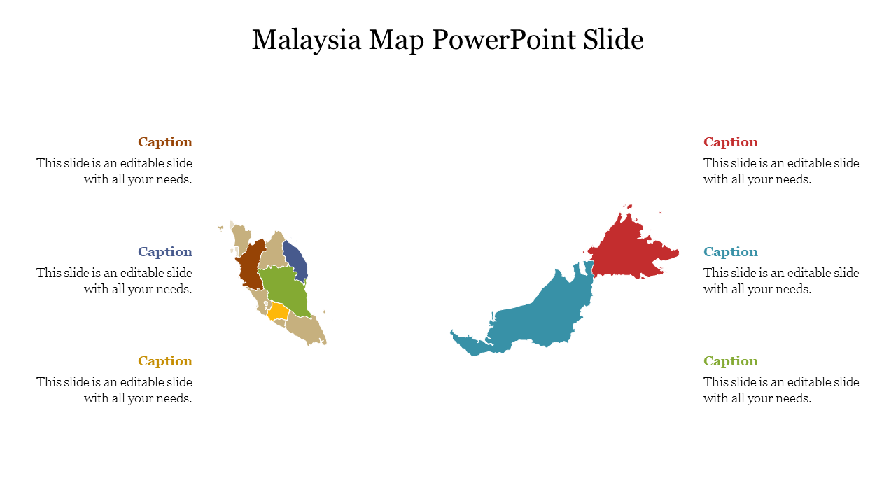 Malaysia Map PowerPoint Slide